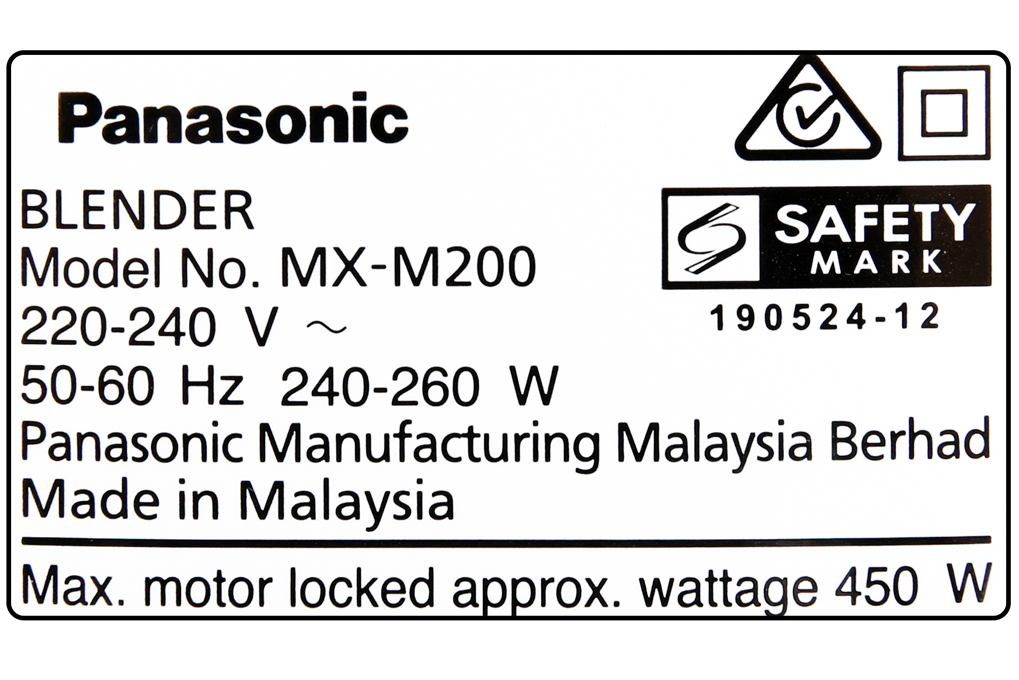 Siêu thị máy xay sinh tố Panasonic MX-M200WRA