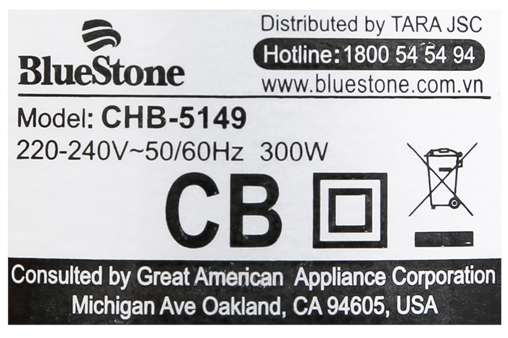 Siêu thị máy xay thịt BlueStone CHB-5149