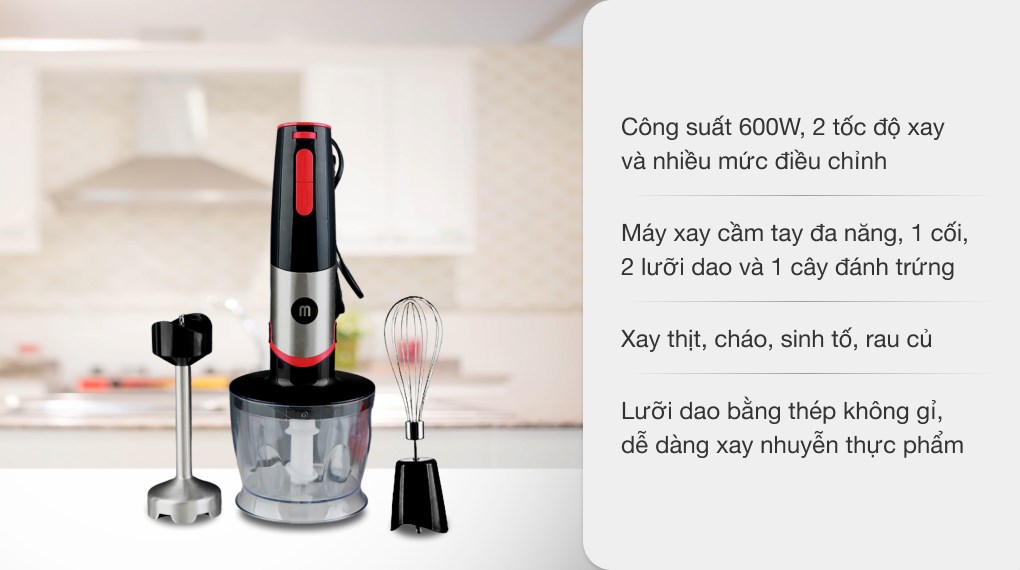 Máy xay đa năng cầm tay Mishio MK-185