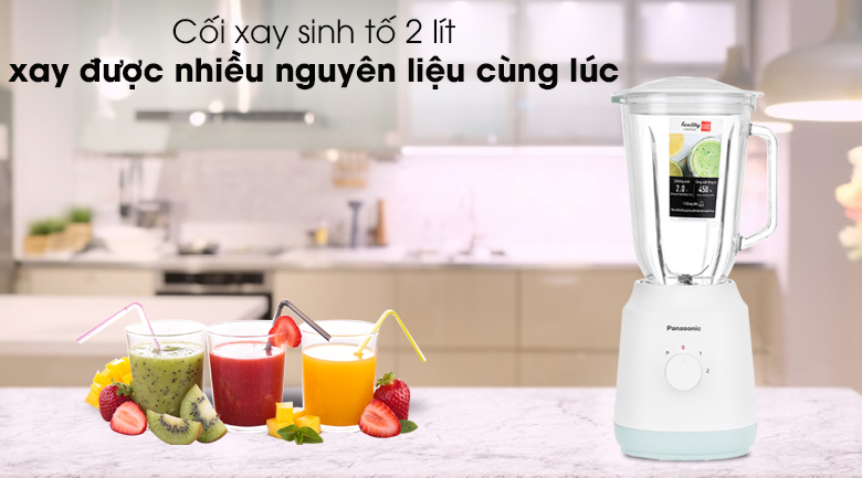 Máy xay sinh tố Panasonic MX-EX1561WRA - Cối xay chất liệu thủy tinh bền tốt