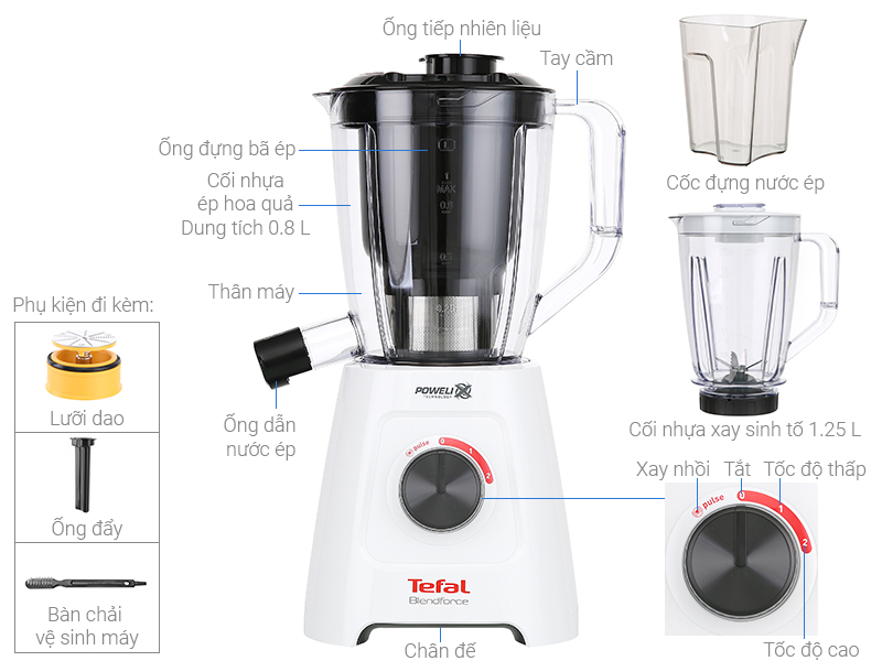 Máy xay sinh tố đa năng Tefal BL42Q166