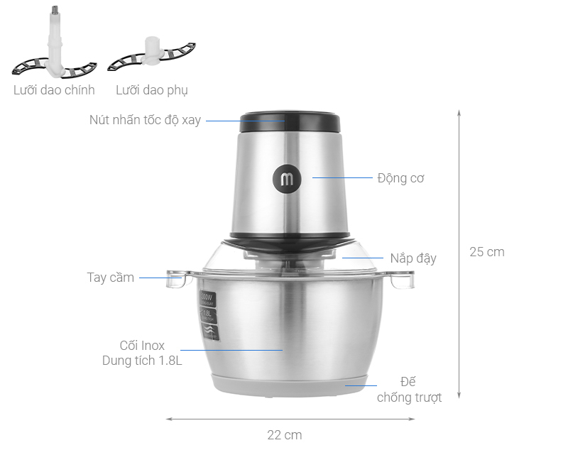 Máy xay thịt Mishio MK-157