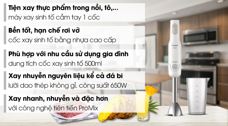 Máy xay sinh tố cầm tay Philips HR2534 - 4