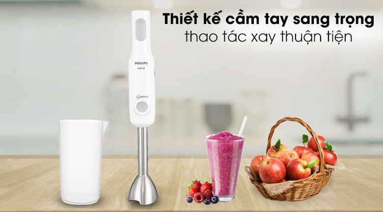 Máy xay sinh tố cầm tay Philips HR2534 - Thiết kế dạng cầm tay thon gọn