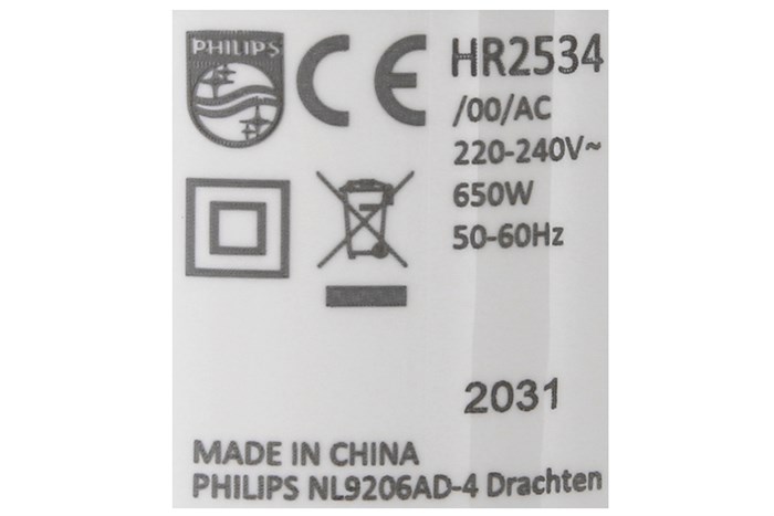 Máy xay sinh tố cầm tay Philips HR2534 Màu Trắng