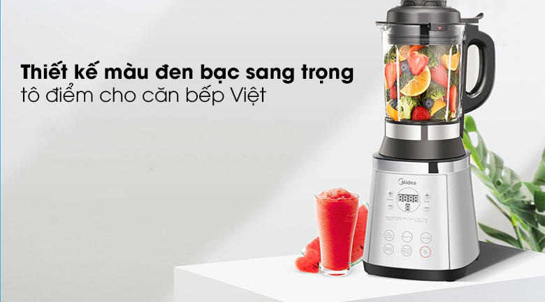 Thiết kế màu đen - bạc - Máy xay nấu đa năng Midea MJ-BL100GH