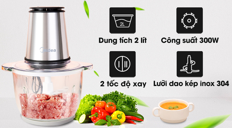 Máy xay thịt đa năng Midea MJ-BC300GS 300W 2 lít - 7