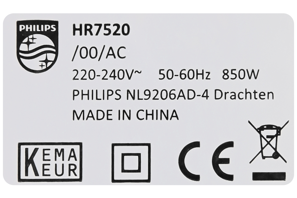 Máy xay sinh tố đa năng Philips HR7520/00 Màu Trắng
