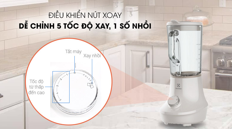 Điều khiển nút xoay - Máy xay sinh tố Electrolux E6TB1-80CW