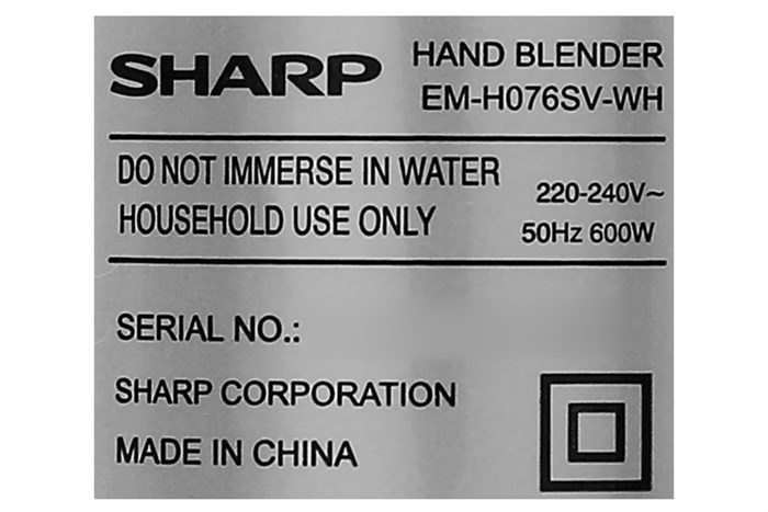 Máy xay cầm tay Sharp EM-H076SV-WH Màu Trắng