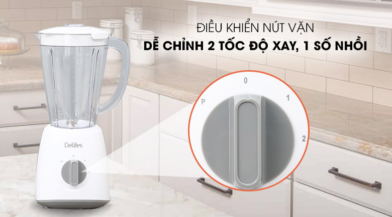 Bảng điều khiển nút vặn - Máy xay sinh tố Delites BL2009