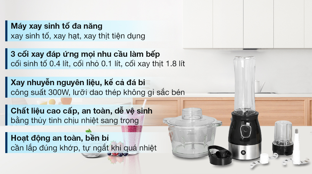 Máy xay sinh tố đa năng Mishio MK-258 - 14