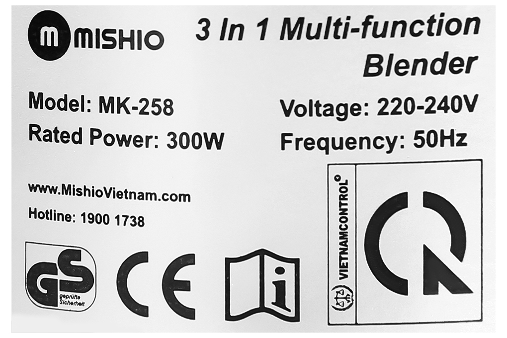 Bán máy xay đa năng Mishio MK-258