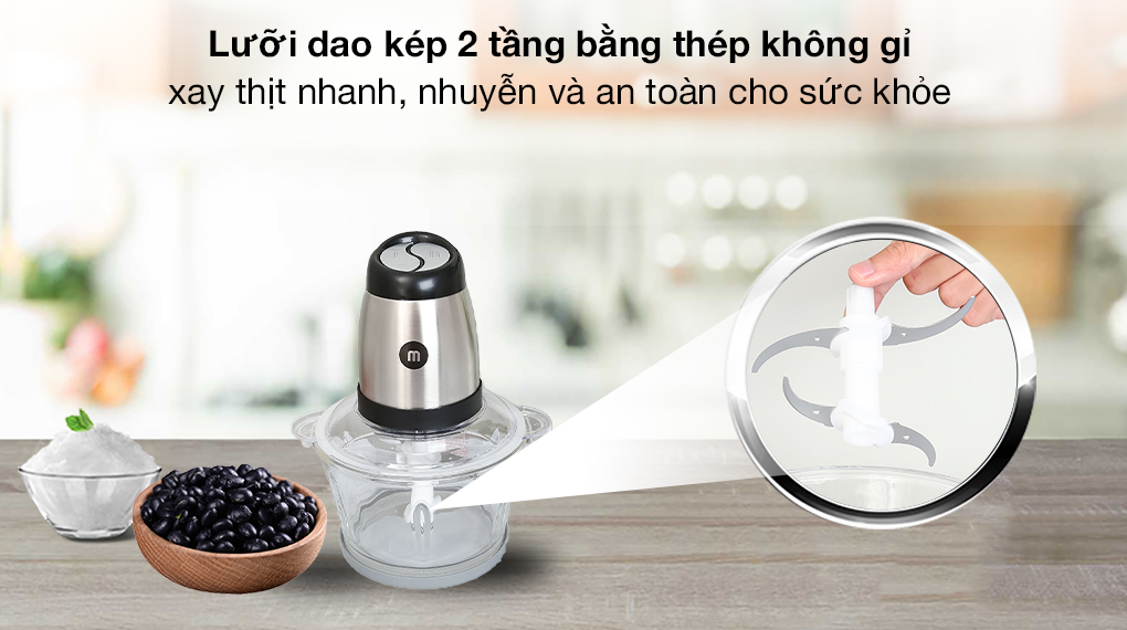 Máy xay thịt đa năng Mishio MK-273 300W 1.8 lít - 4