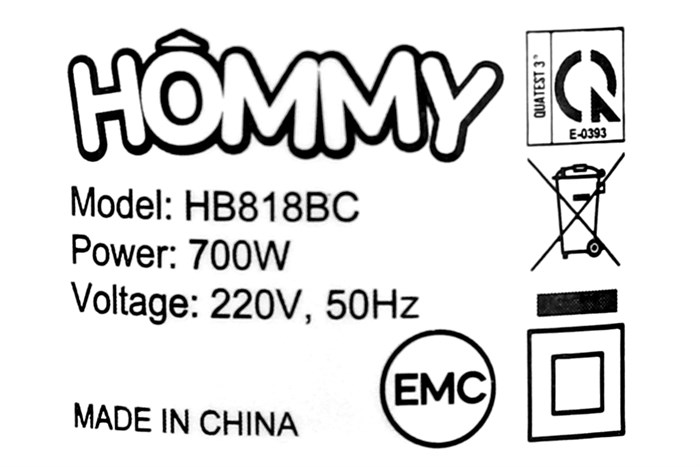 Máy xay cầm tay Hommy HB818BC Màu Xanh ngọc