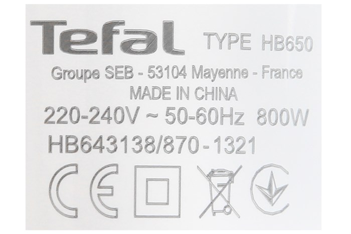 Máy xay sinh tố cầm tay Tefal HB643138 Màu Trắng - Xám