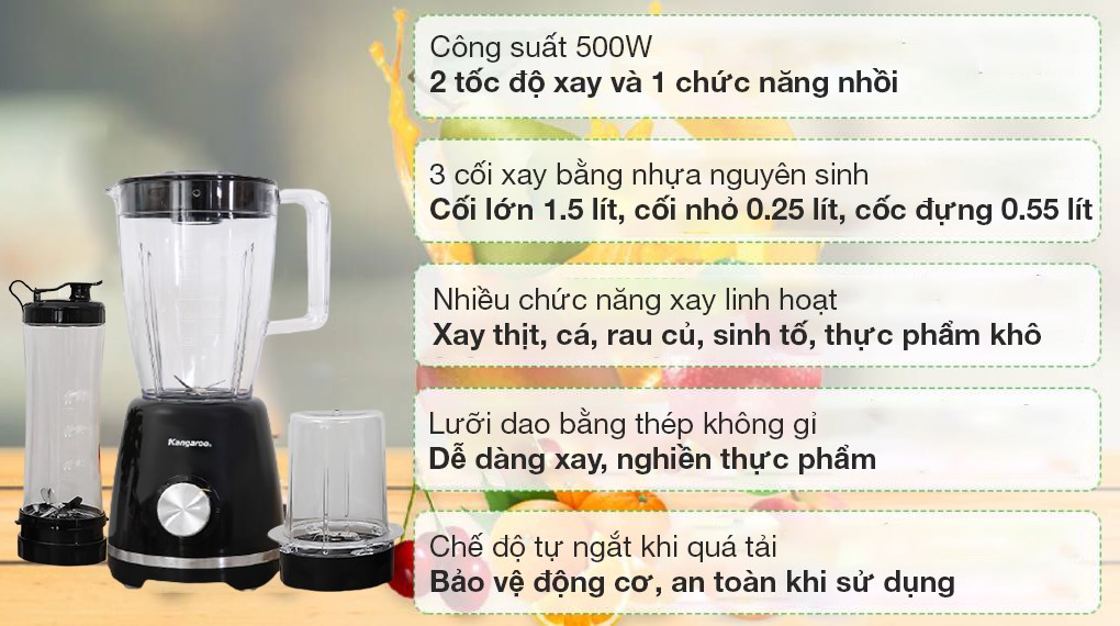 Máy xay sinh tố đa năng Kangaroo KG3B6 - 2