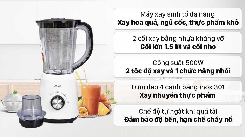 Máy xay sinh tố đa năng AVA BL9006-GS - 7