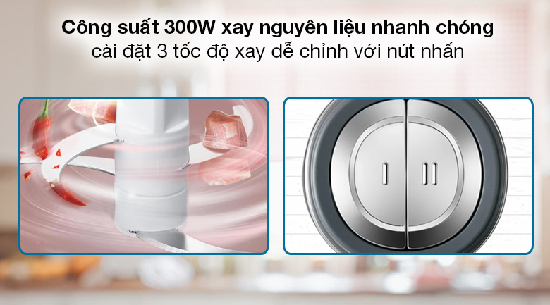 Máy xay thịt đa năng Bear QSJ-B03Y7 - Công suất 300W