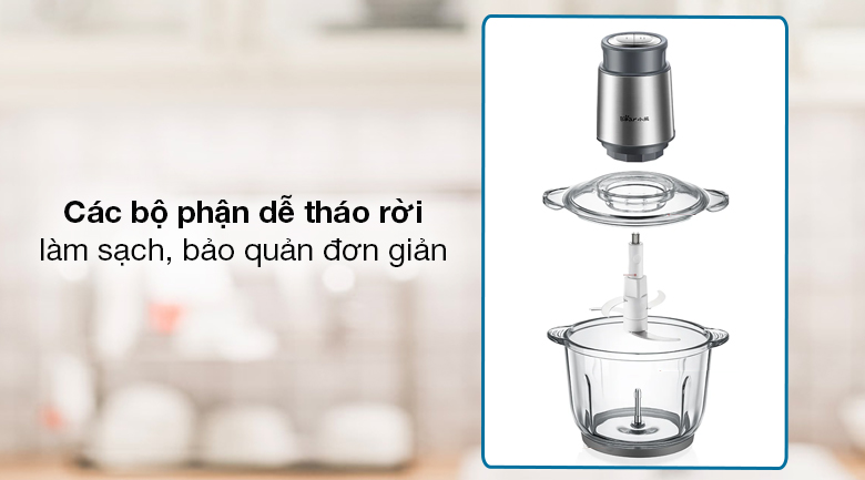 Máy xay thịt đa năng Bear QSJ-B03Y7 - Các bộ phận có thể tháo rời, giúp việc làm sạch, bảo quản thêm tiện lợi