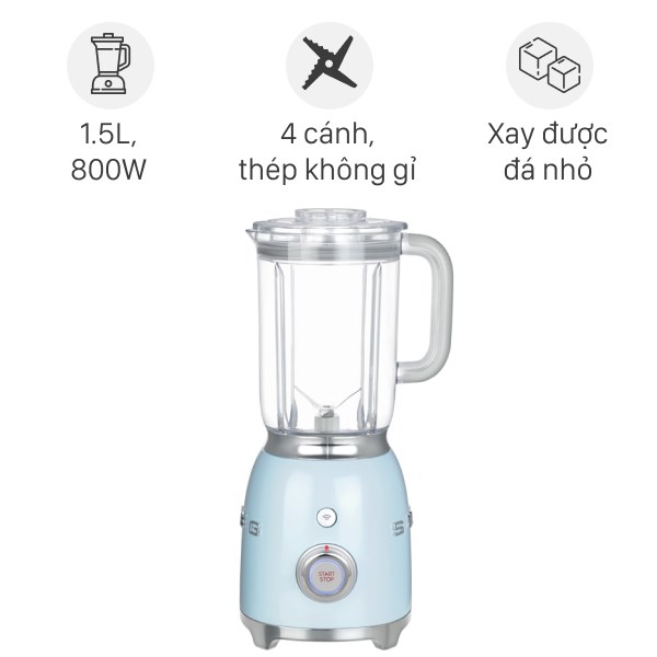 Máy xay sinh tố Smeg BLF01PBEU (535.43.638)