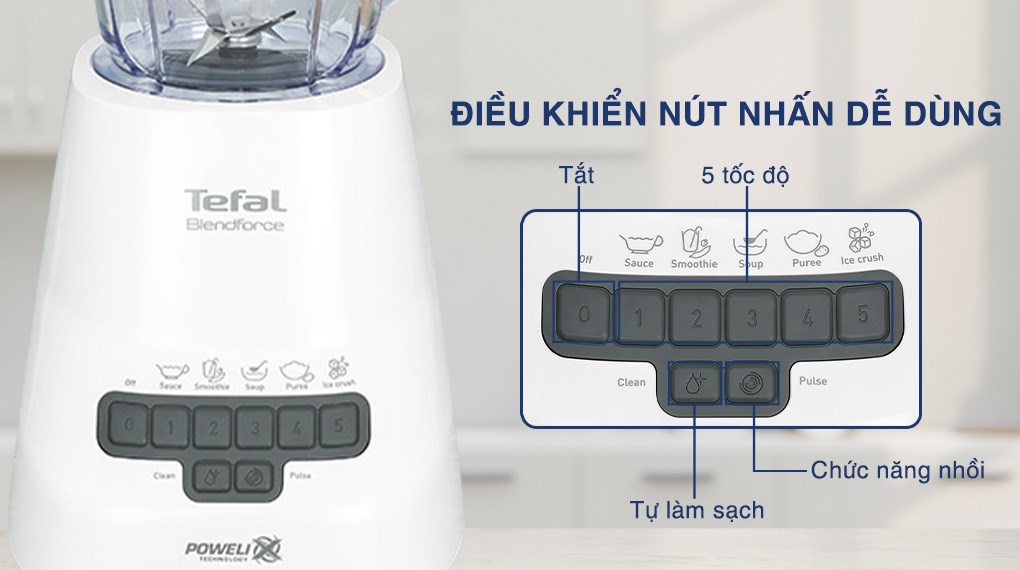 Máy xay sinh tố đa năng Tefal BlendForce Piano BL47YB66