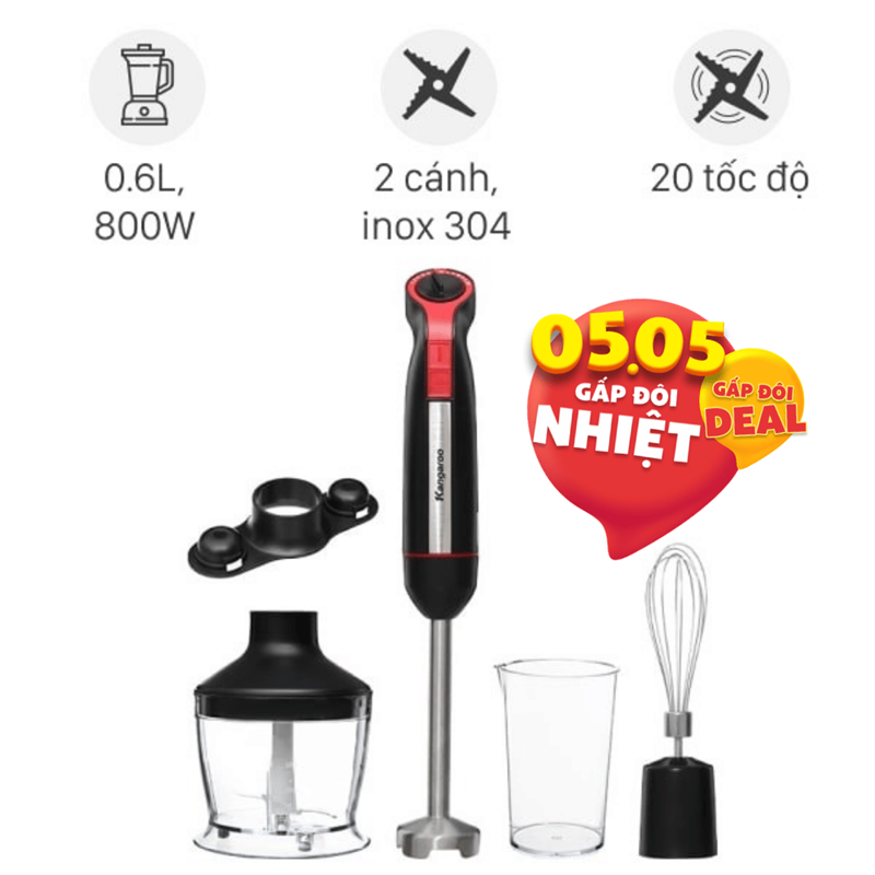 Máy xay cầm tay Kangaroo KGHB800X