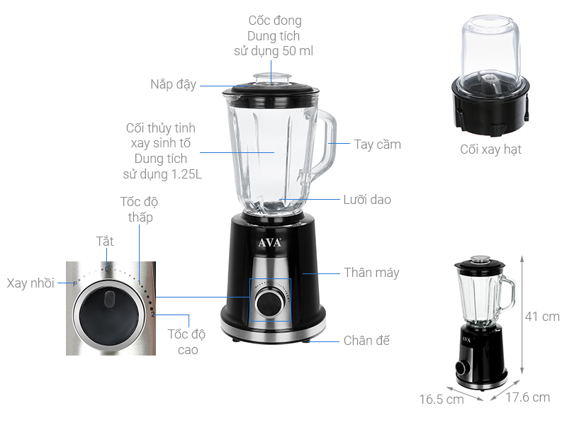Máy xay sinh tố đa năng AVA NK-B148