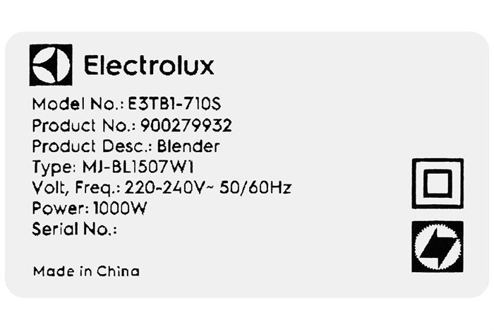 Máy xay sinh tố đa năng Electrolux E3TB1-710S Màu Đen - Xám