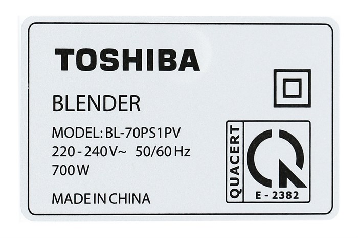 Máy xay sinh tố đa năng Toshiba BL-70PS1PV Màu Trắng - Đen