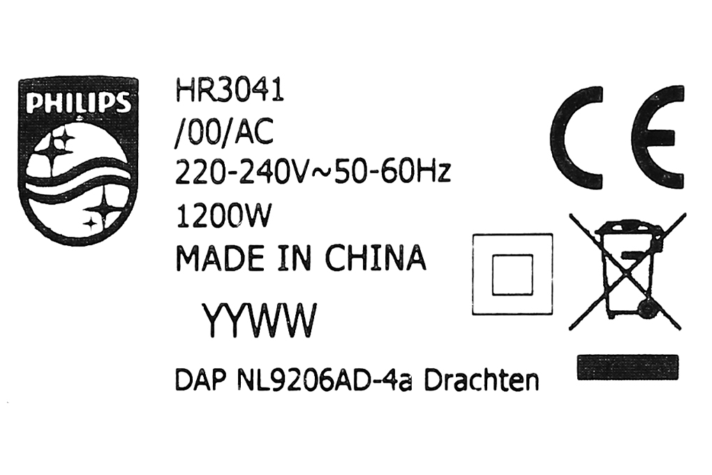 Máy xay sinh tố Philips HR3041/00 Màu Bạc