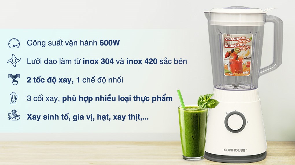 Máy xay sinh tố đa năng Sunhouse SHD5316