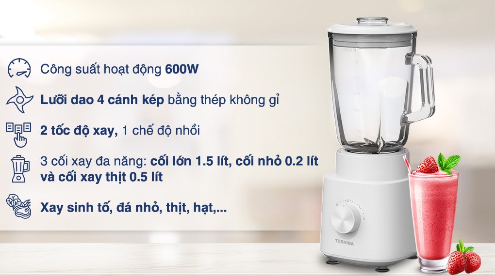 Máy xay sinh tố đa năng Toshiba BL-70GR2UV