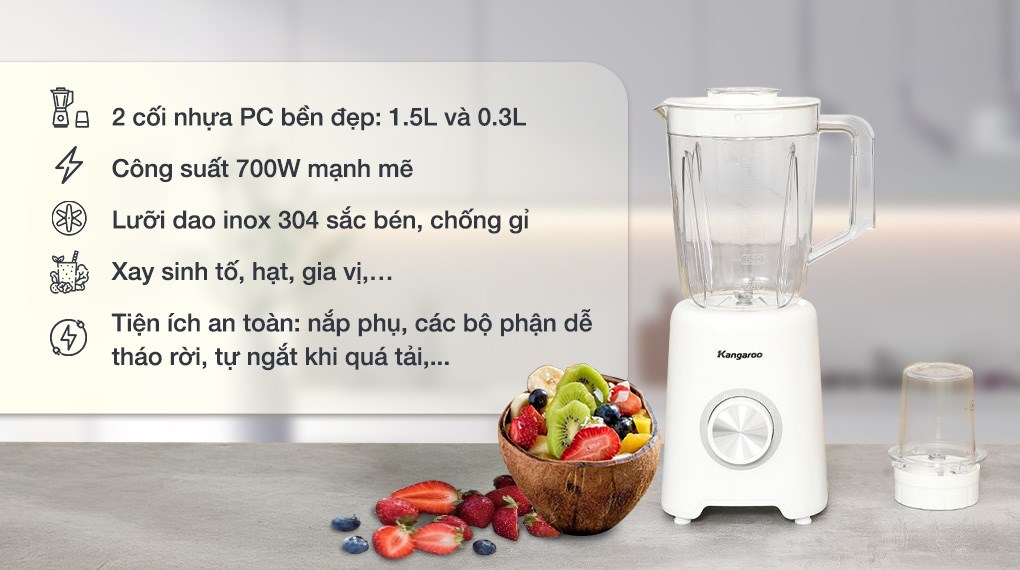 Máy xay sinh tố đa năng Kangaroo KGBL2P2