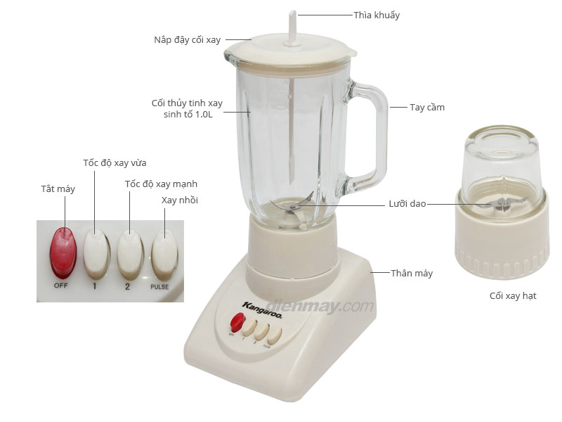 Thông số kỹ thuật Máy xay sinh tố Kangaroo KG 302