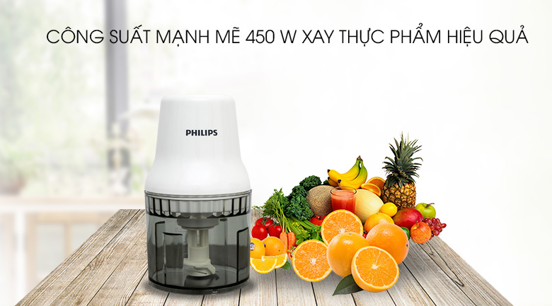 Máy xay thịt mini Philips HR1393 450W 0.5 lít - 5
