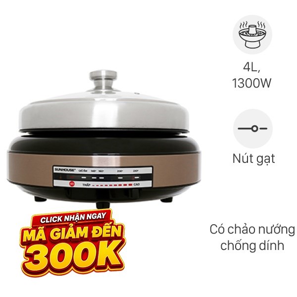 Nồi lẩu đa năng Sunhouse SHD4526 4 lít