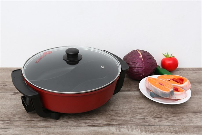 Nồi lẩu điện Mishio MK-112 5 lít Màu Đen - Đỏ