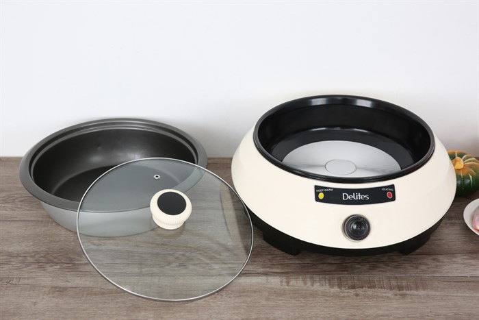 Nồi lẩu điện Delites NL001 3 lít Màu Kem