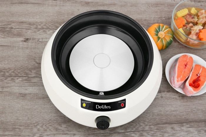Nồi lẩu điện Delites NL001 3 lít Màu Kem