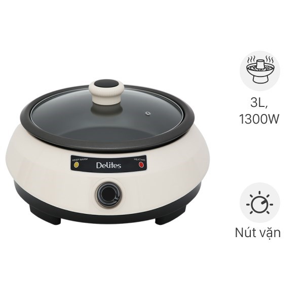 Nồi lẩu điện Delites NL001 3 lít