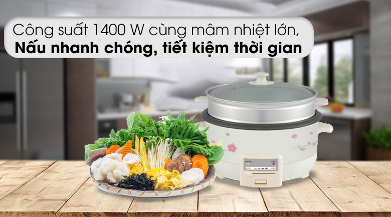 Công suất - Nồi lẩu điện Delites CBR45-90 4.5 lít