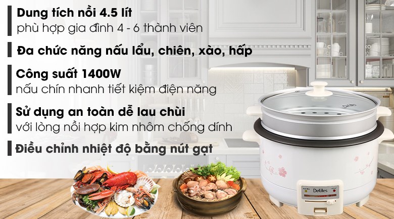 Nồi lẩu điện Delites CBR45-90 4.5 lít