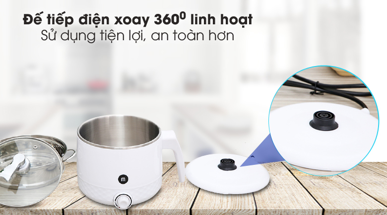 Ca nấu đa năng mini Mishio MK-214 xám 1.5 lít - 3