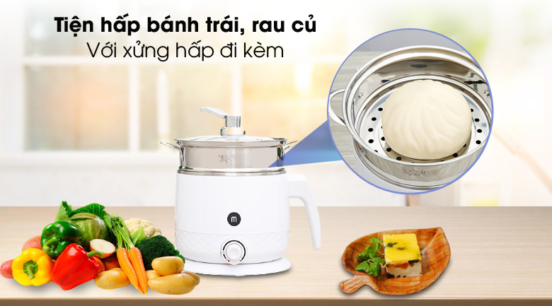 Ca nấu đa năng mini Mishio MK-214 xám 1.5 lít - 8