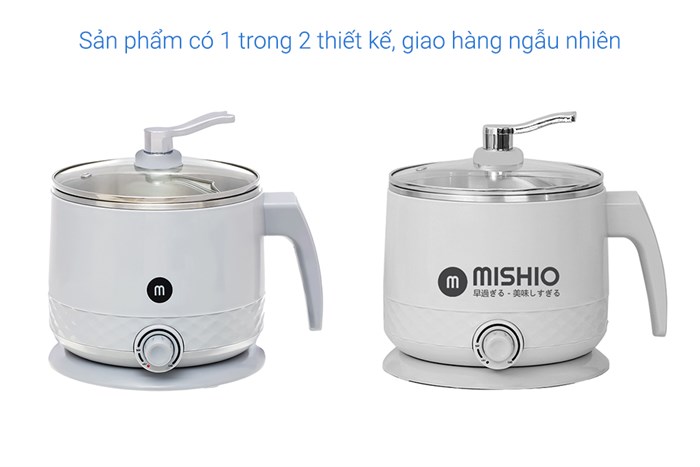 Ca nấu đa năng mini Mishio MK-214 xám 1.5 lít