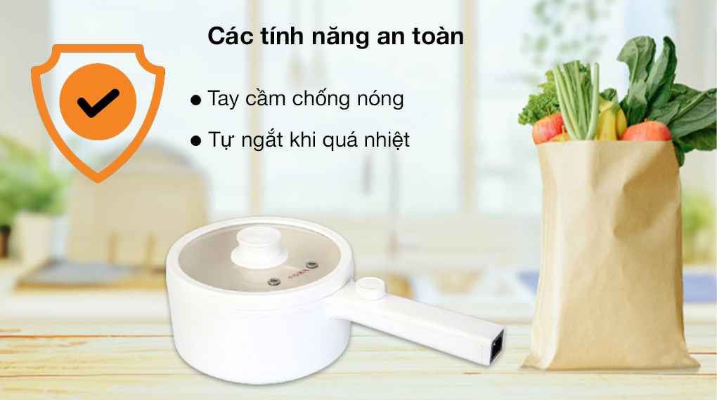 Ca nấu đa năng mini Mishio MK-271 1.5 lít