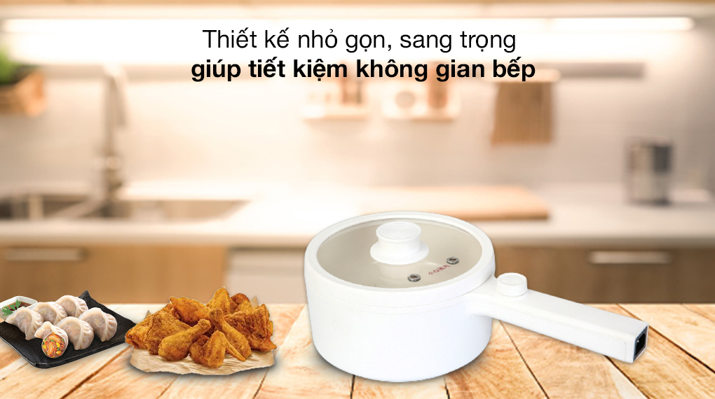 Ca nấu đa năng mini Mishio MK-271 1.5 lít