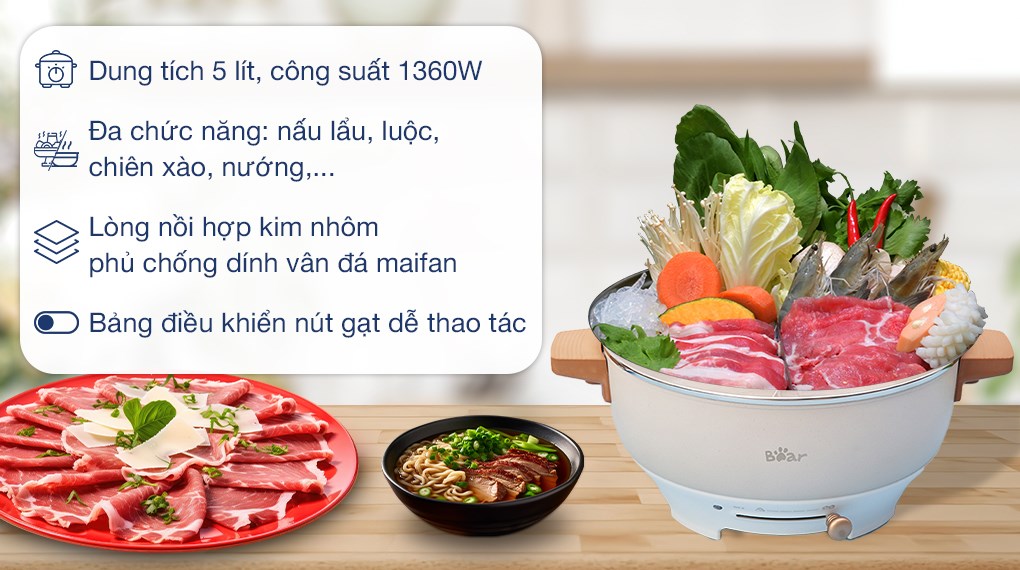 Nồi lẩu điện Bear DHG -C50K1 5 lít