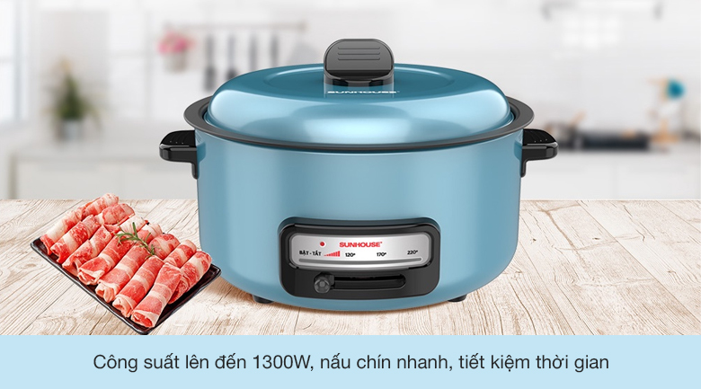 Nồi lẩu điện Sunhouse SHD4527 3.5 lít - Công suất 1300W